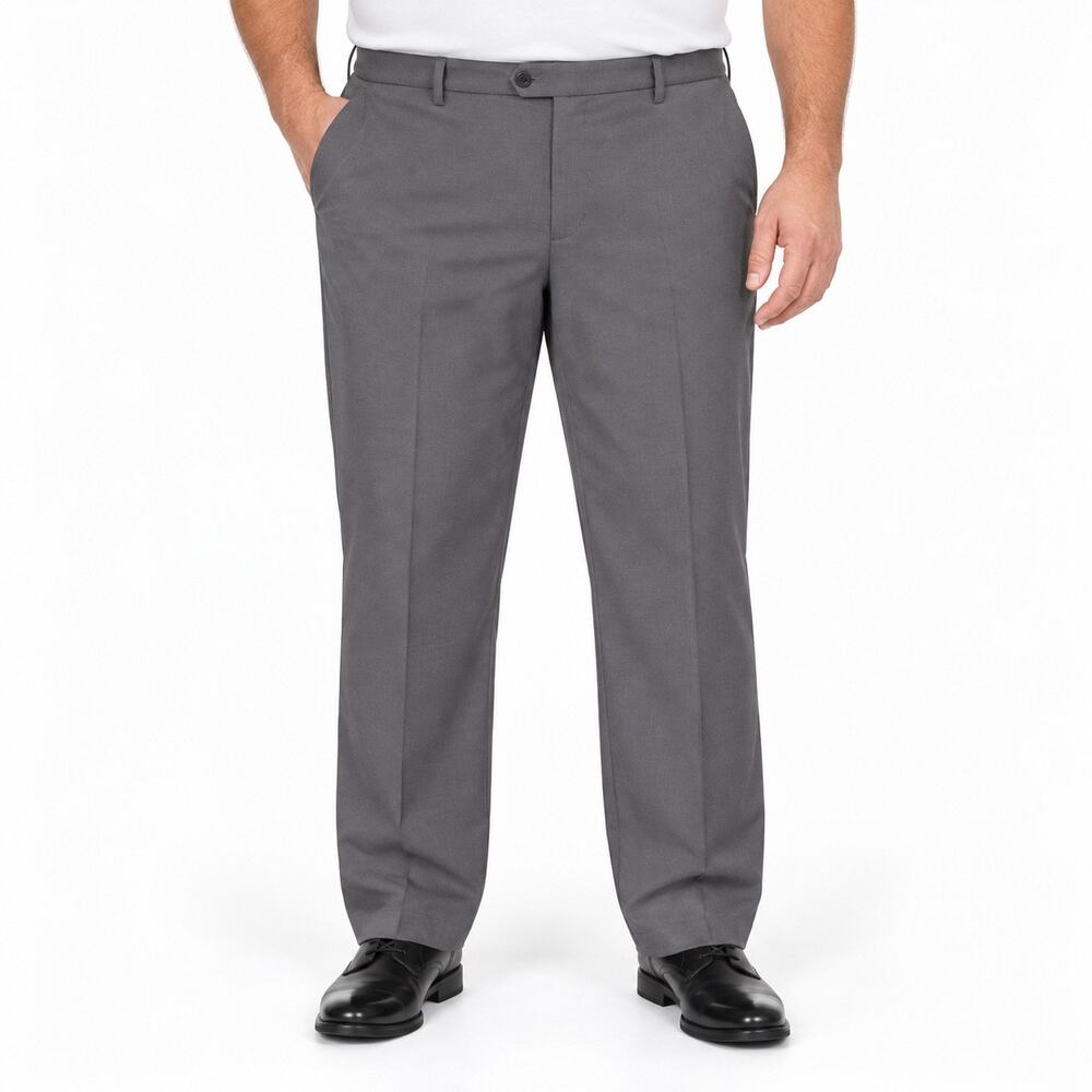Nautica Bi-Stretch Performance Pants Mens 40x30 Dark Gray Dress Travel Ready